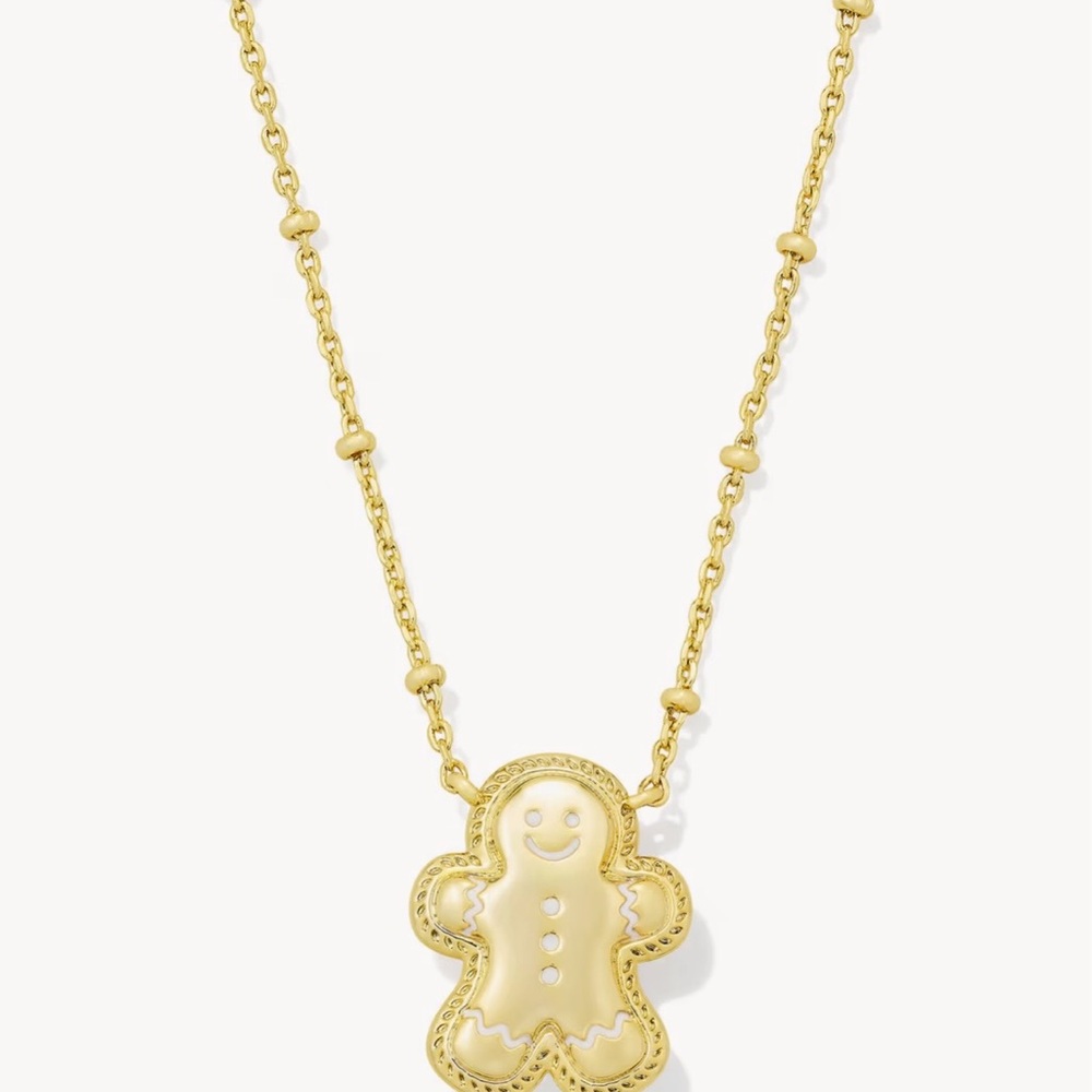 NWT Kendra Scott Gingerbread Gold Short Pendant Necklace - Picture 15 of 16